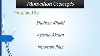 Motivation Concepts
 