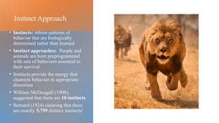 Instinctually Motivation & Emotion of a Human Being in that sense | PPTX