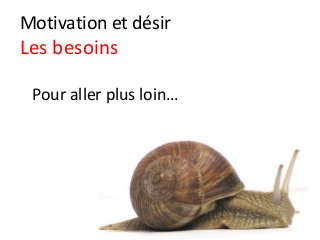 Pour aller plus loin…
Motivation et désir
Les besoins
 
