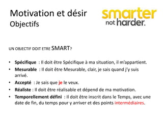 Motivation et désir
Objectifs
 