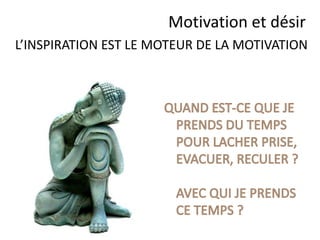 La colère
La joie
La peur
La tristesse
Différencier émotions et sentiments
Motivation et désir
http://fr.slideshare.net/alpinproject/equilibre-12560347
 