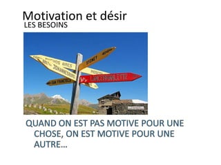 Pour aller plus loin…
Motivation et désir
Le désir
 