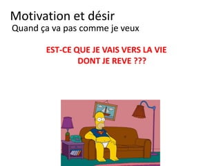 EST-CE QEU JE M’OCCUPE
DE MON CORPS?
Motivation et désir
 