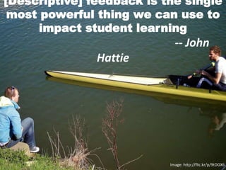 [Descriptive] feedback is the single
most powerful thing we can use to
impact student learning
-- John
Hattie
Image: http://flic.kr/p/9tDGX6
 