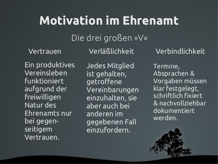 Motivation Im Ehrenamt