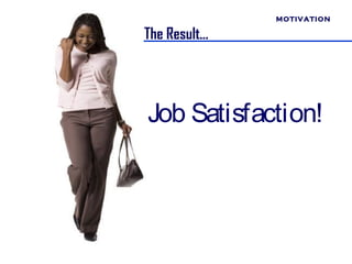 MOTIVATION

The Result...




Job Satisfaction!
 