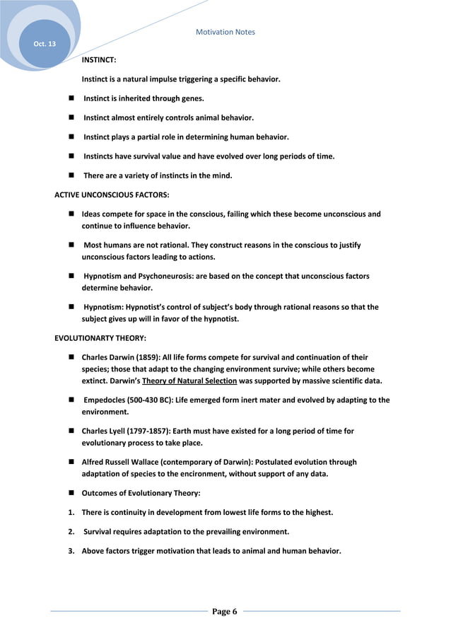 Motivation notes | PDF