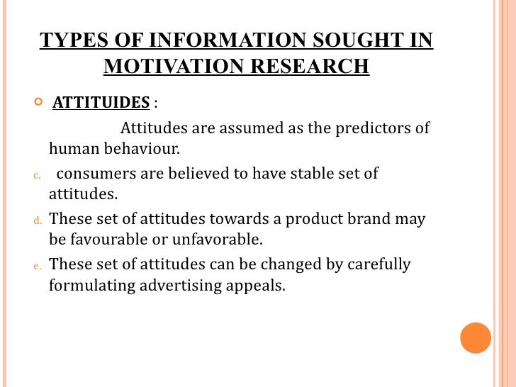  Motivation research 