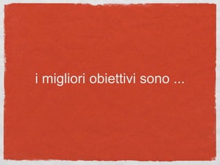i migliori obiettivi sono ...
 