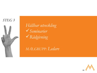 WorkshopsMÅLGRUPP: Medarbetare och ledare