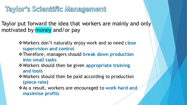  Motivation Theories Maslow s Hierarchy of Needs Taylor s 