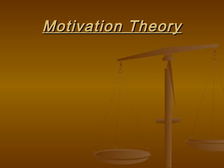Motivation TheoryMotivation Theory
 