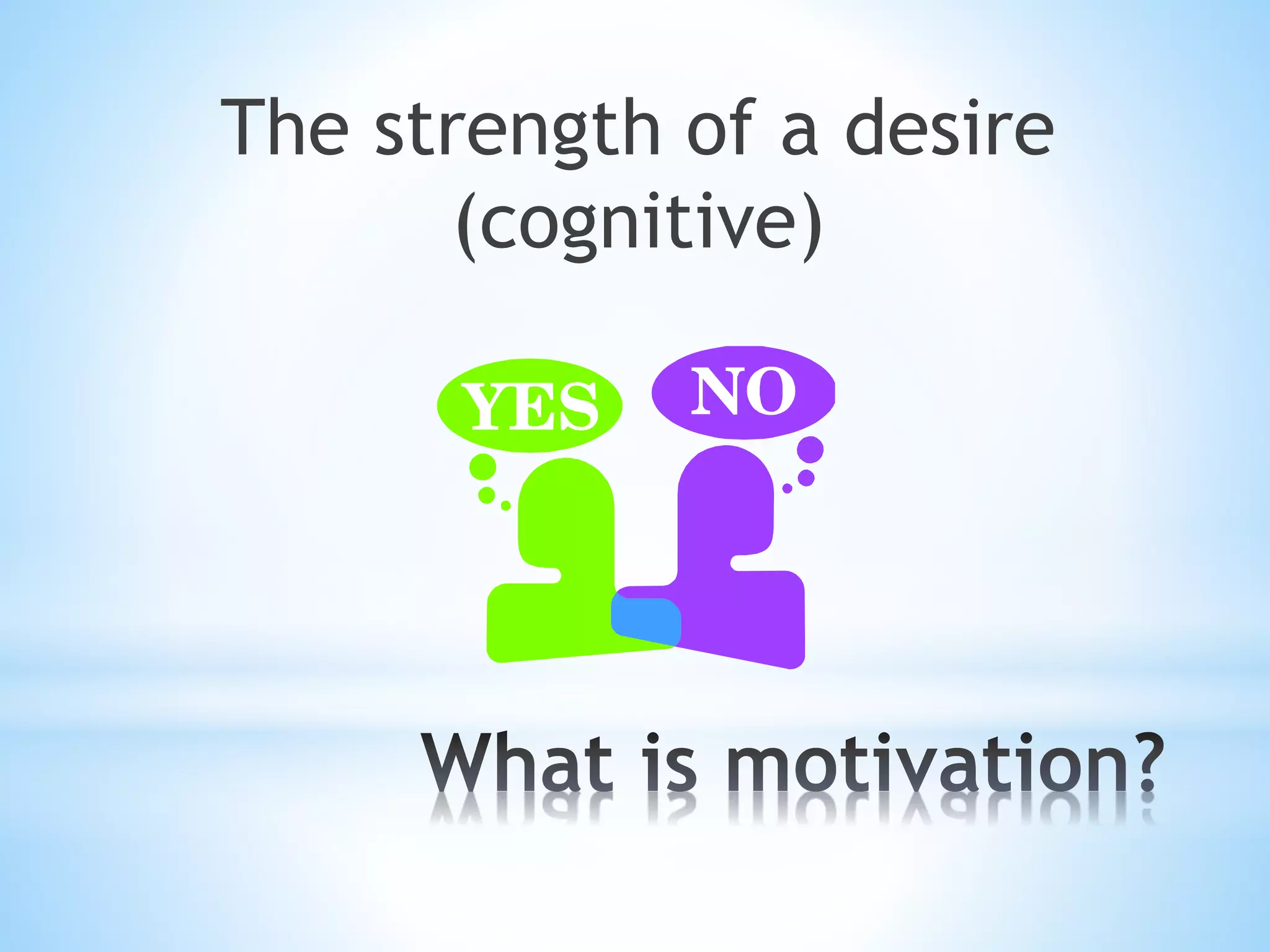 The strength of a desire 
(cognitive) 
 