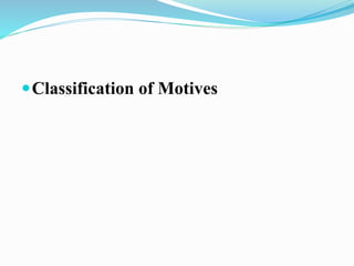 Classification of Motives
 