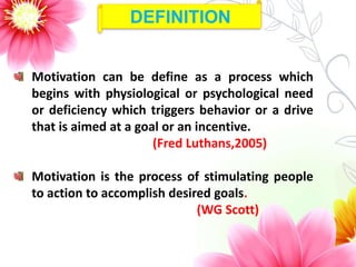 Defeiency Motivated Motivtion | PPTX