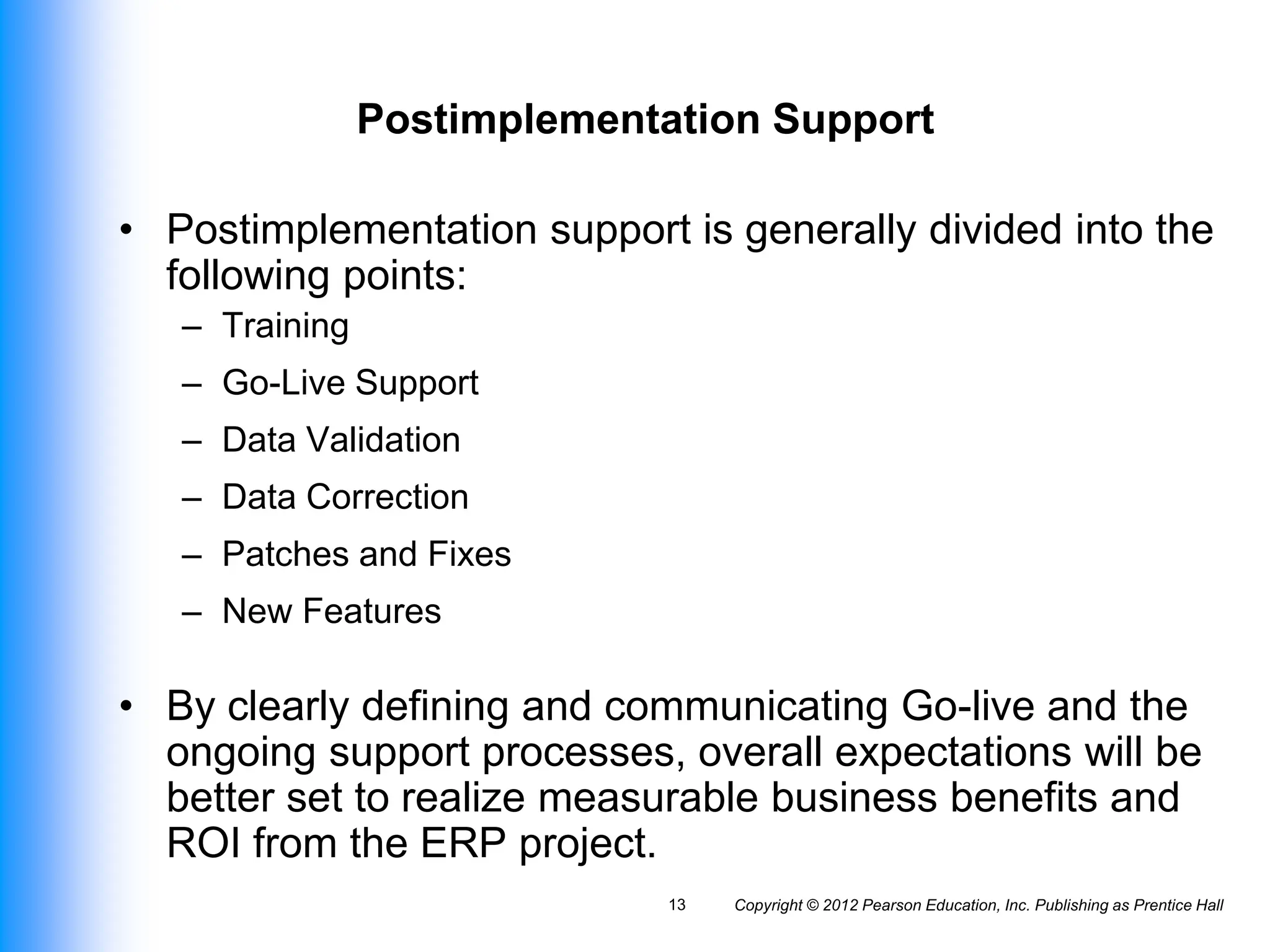 Operational and Postimplementation in enterprise systems erp.ppt