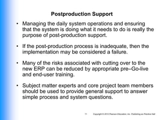 Operational and Postimplementation in enterprise systems erp.ppt