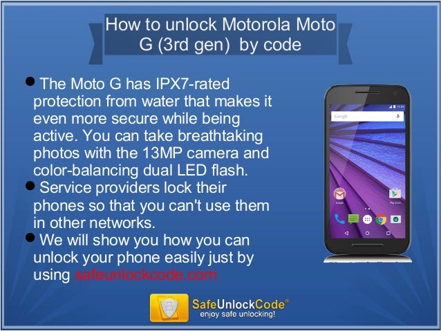 How To Unlock Motorola Moto G 3rd Gen By Code