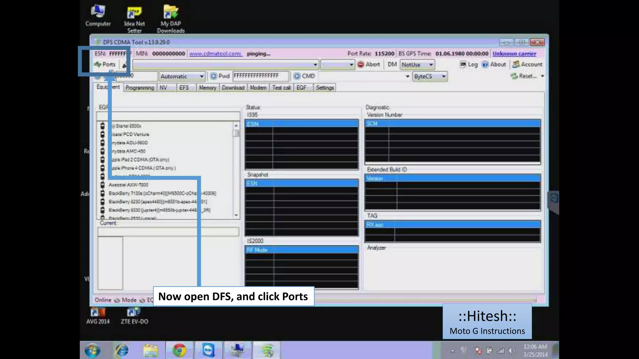 Now open DFS, and click Ports 
::Hitesh:: 
Moto G Instructions 
 