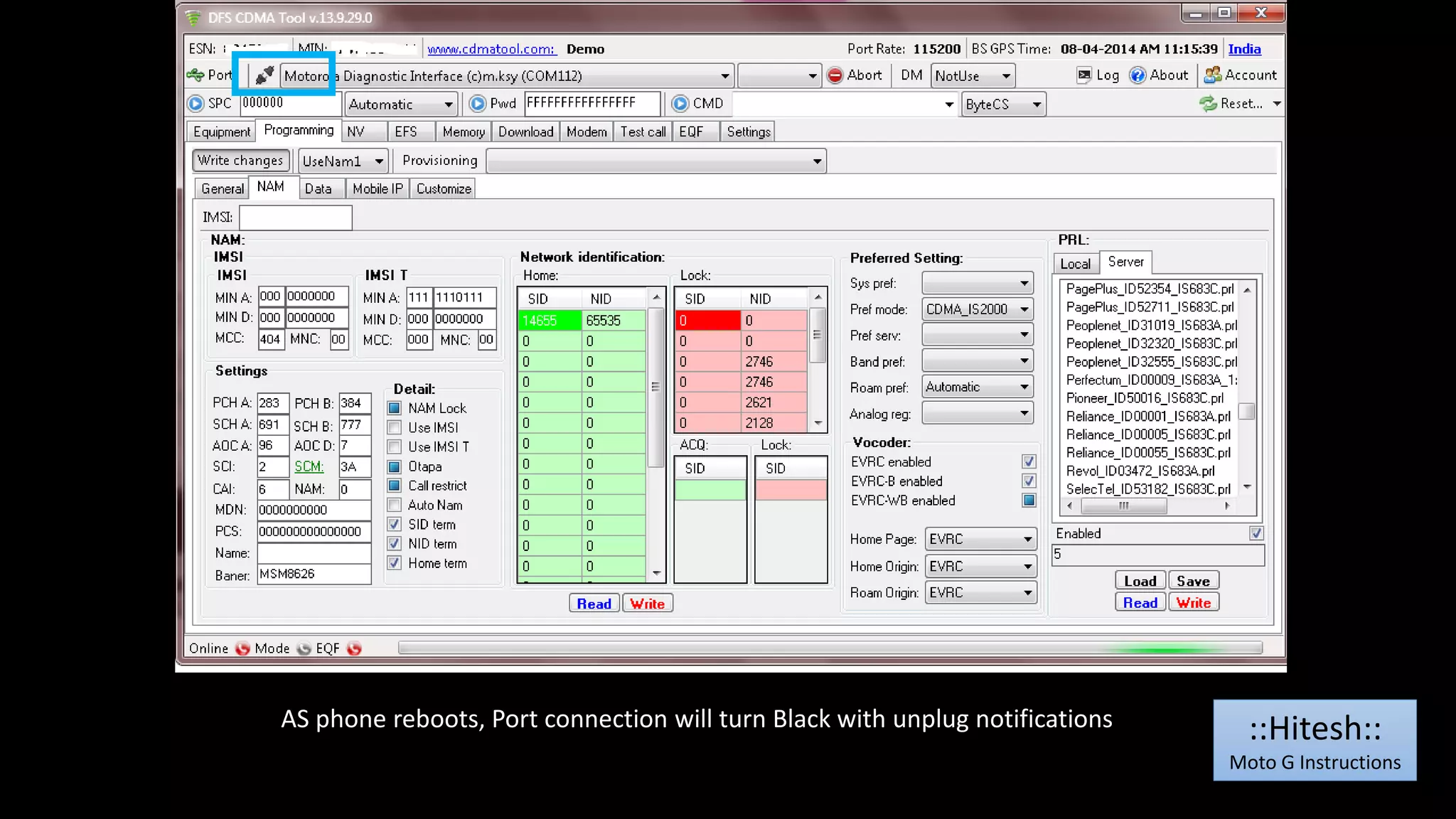AS phone reboots, Port connection will turn Black with unplug notifications ::Hitesh:: 
Moto G Instructions 
 