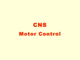 CNS Motor Control 