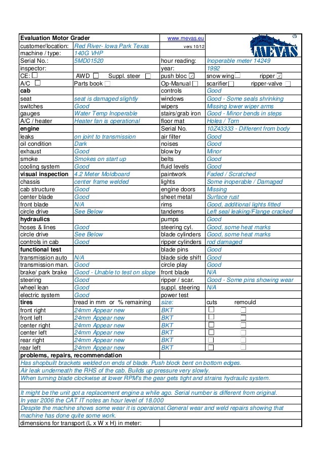 motor-grader-inspection-checklist