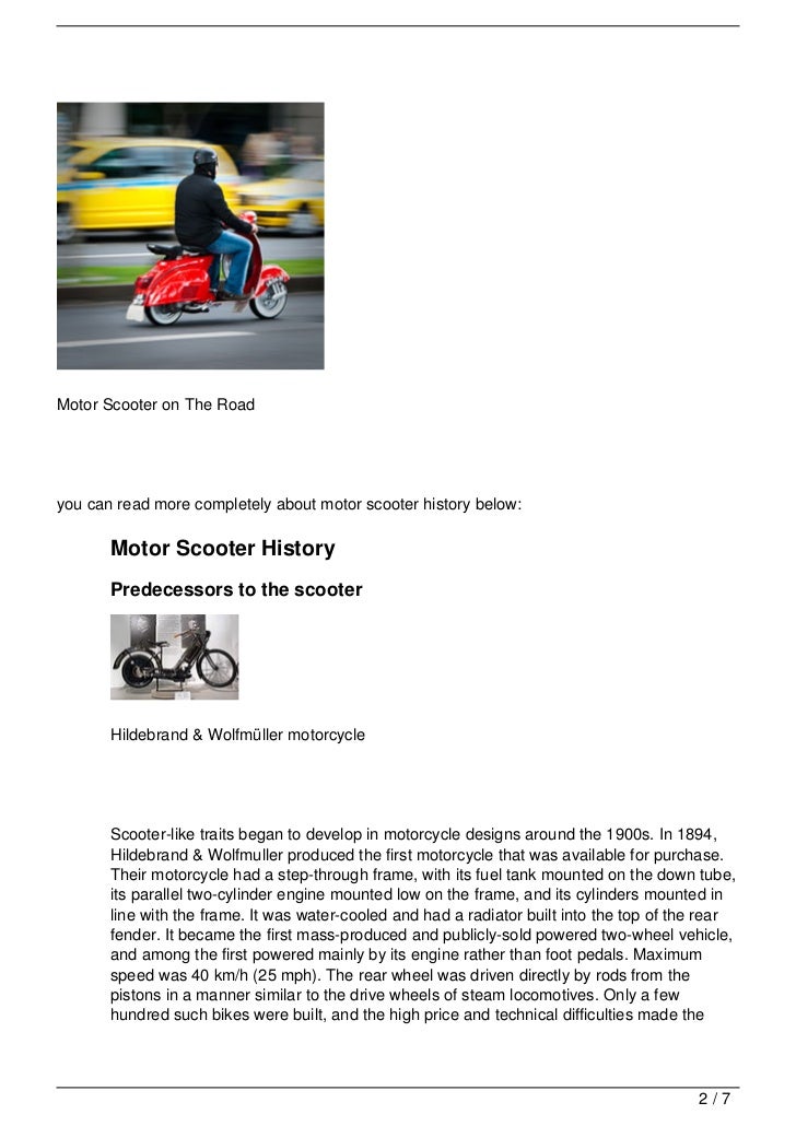 Motor Scooter History