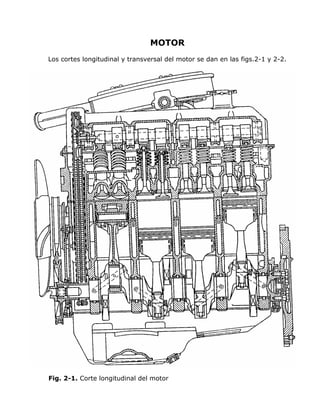 MOTOR
Los cortes longitudinal y transversal del motor se dan en las figs.2-1 y 2-2.




Fig. 2-1. Corte longitudinal del motor
 