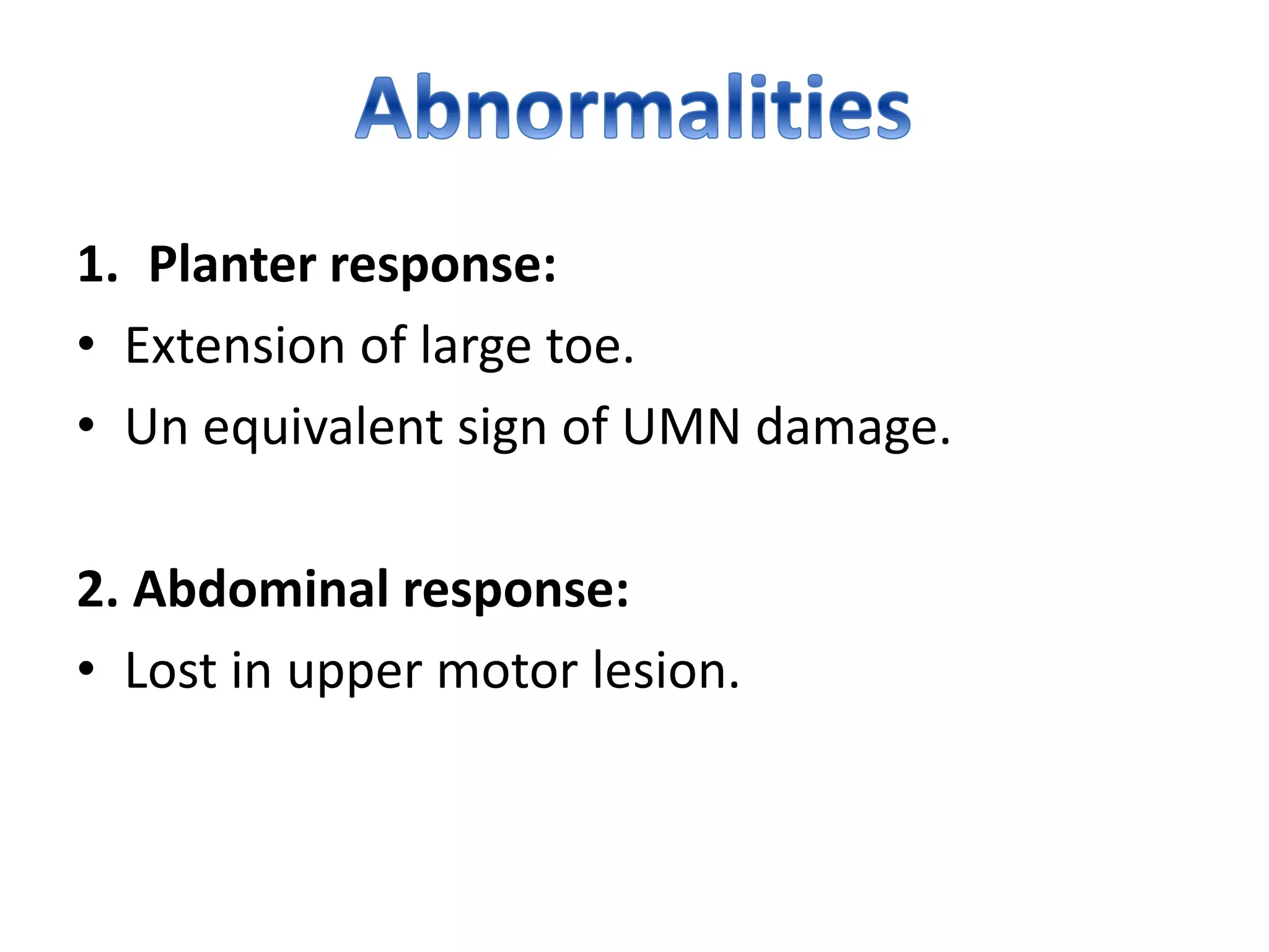 Motor and sensory examination, Examination of reflexes PPT