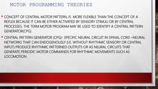 Motor Programme Motor control | PPTX