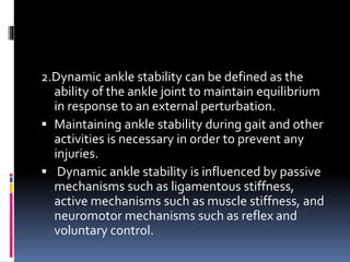 Motor control in ankle instability | PPTX