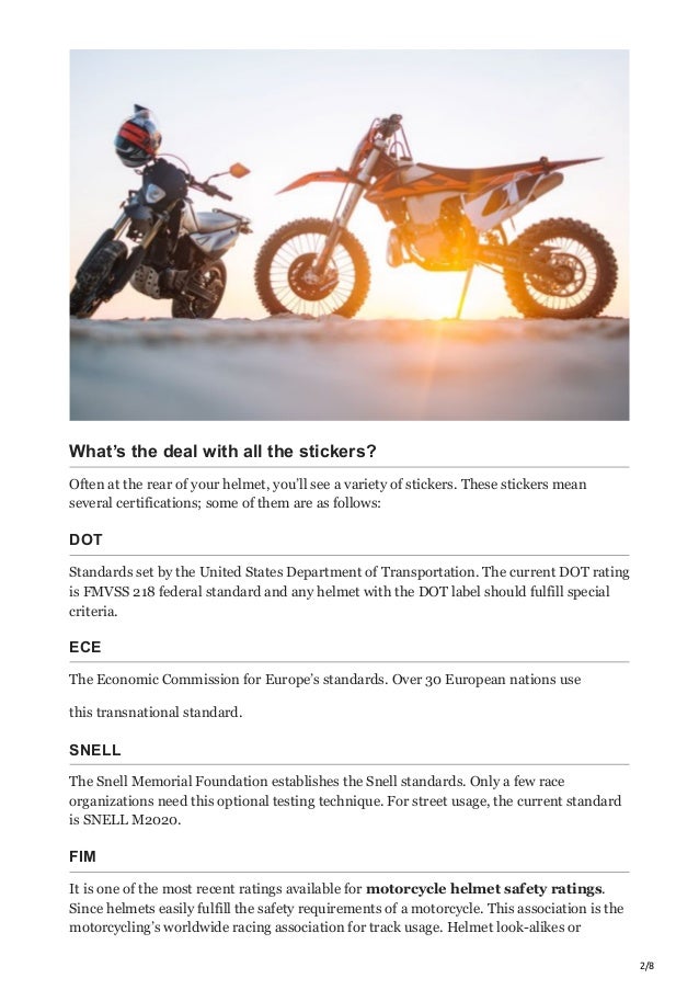 Motorcycle Helmet Safety Ratings Complete Guide