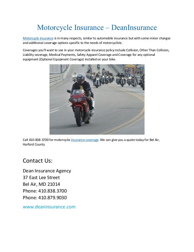 Harford County Motorcycle Insurance Bel Air Motorcycle