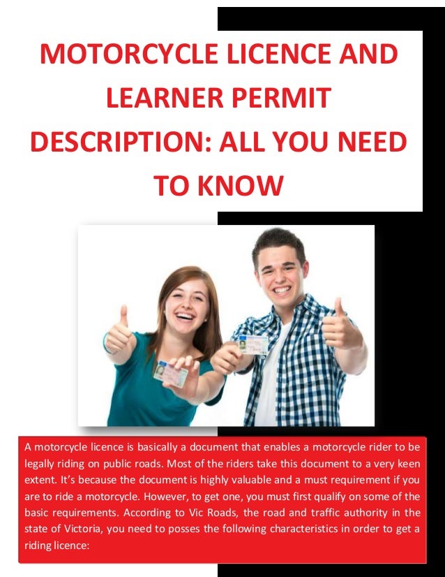 Motorcycle Licence And Learner Permit Description All You Need To Kn…