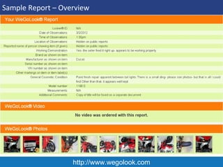 Sample Report – Overview




                   http://www.wegolook.com
 