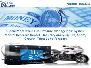 Published : May 2017
Global Motorcycle Tire Pressure Management System
Market Research Report - Industry Analysis, Size, Share,
Growth, Trends and Forecast
 