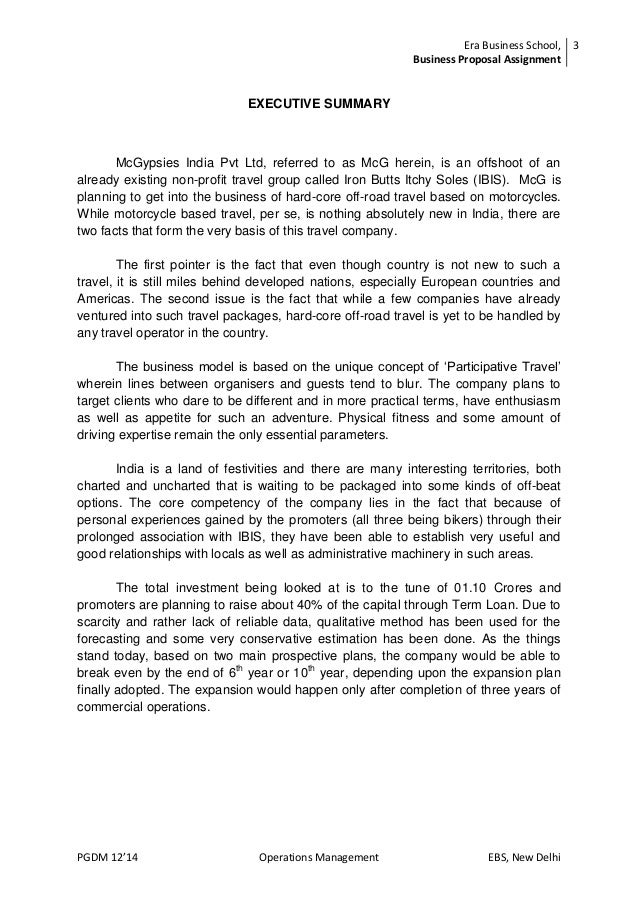 motorcyle gypsies a business proposal document