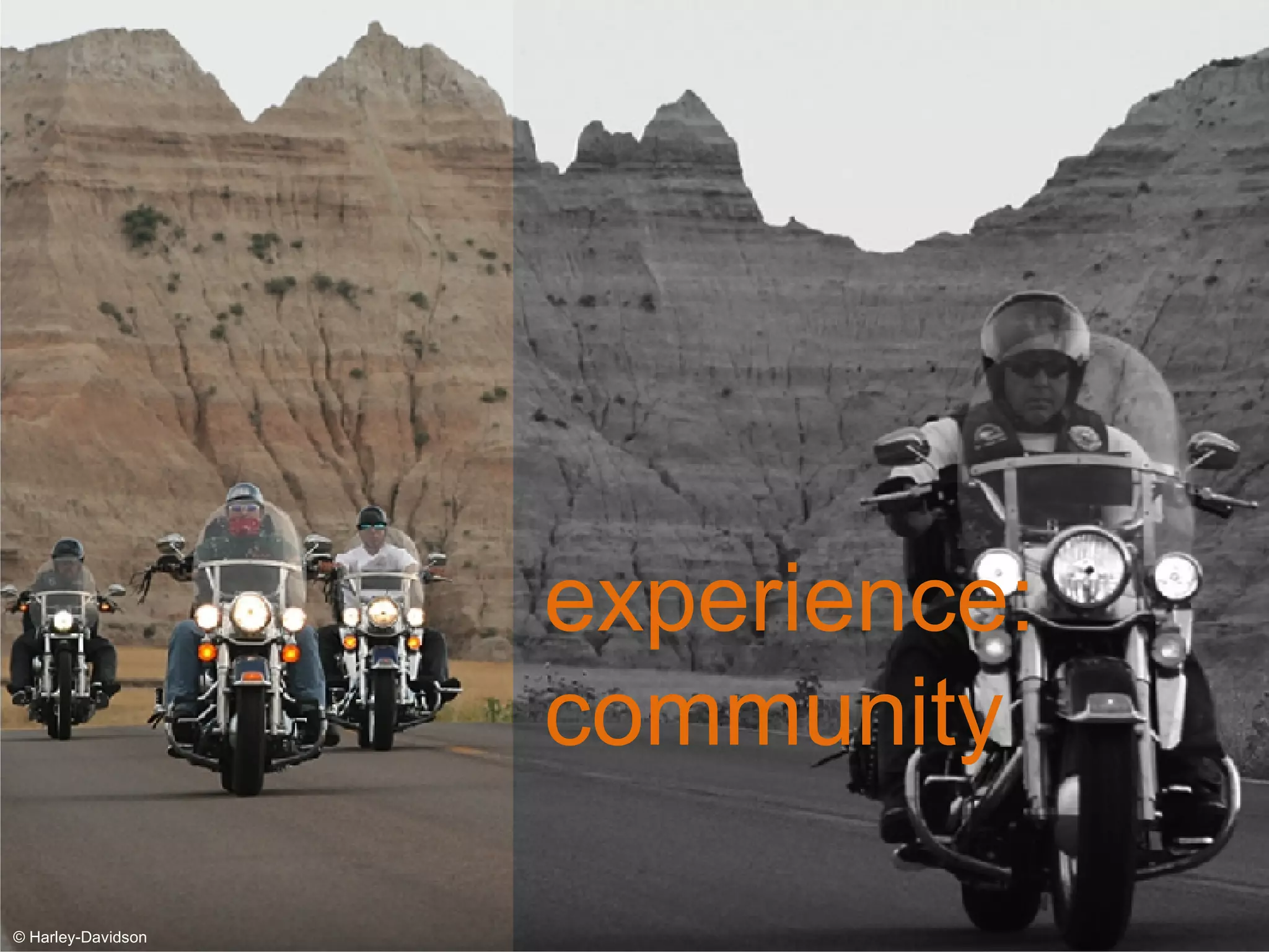 © Harley-Davidson experience: community 