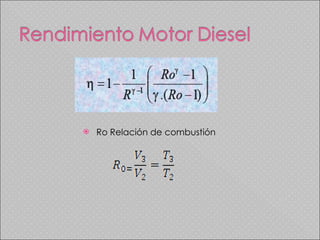 Ro Relación de combustión 