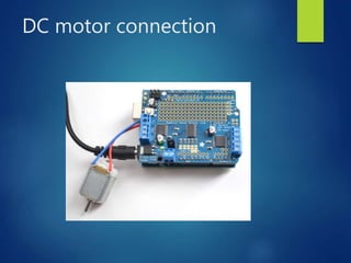 DC motor connection
 