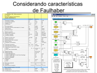 Considerando características  de Faulhaber 