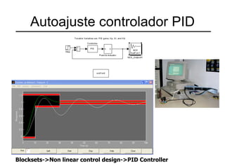 Autoajuste controlador PID Blocksets->Non linear control design->PID Controller 