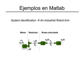 Ejemplos en Matlab System identification    An Industrial Robot Arm Motor Reductor Brazo articulado 