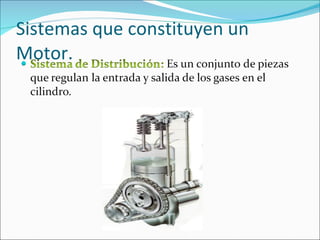 Sistemas que constituyen un Motor. 
