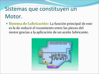 Sistemas que constituyen un Motor. 