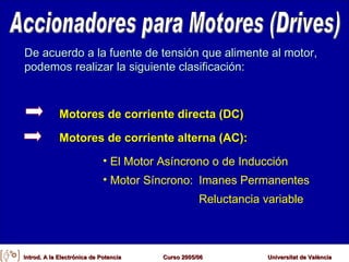 Accionadores para Motores (Drives) ,[object Object],[object Object],[object Object],[object Object],[object Object],[object Object]