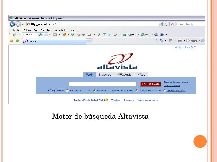 Resultado de imagen para imagenes de BUSQUEDA ALTAVISTA