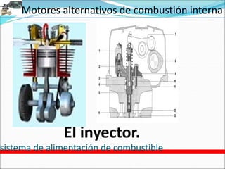 Motores alternativos de combustión interna
sistema de alimentación de combustible
El inyector.
 
