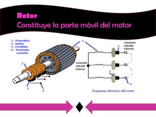 Rotor
Constituye la parte móvil del motor

 
