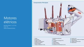 Motores
elétricos
M ÁQUINAS E L É TR I
CAS T R
ANSFORMADORAS
 